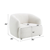 Lucifer White Shimmer Fabric Chair B2726P308603