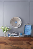Silver Textured Oversized Disc, Wall Decor for Living Room Bedrrom Entryway Office, Set of 3 W2078130319