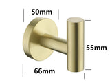 6-Pack Wall-Mounted Stainless Steel Bathroom Towel Hooks/Coat Hooks for Bathroom, Bedroom, Kitchen 84007609