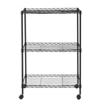 ZUN Chrome 3-Tier Shelving All-Purpose Utility Cart 43951532