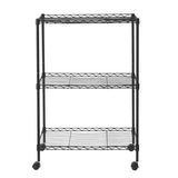 ZUN Chrome 3-Tier Shelving All-Purpose Utility Cart 43951532