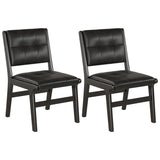 Hengming PU dining chair, no armrest with wooden legs, suitable for kitchen, dining living W212P163423