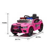 ZUN Licensed Dodge Charger,12v Kids ride on police car W/Parents Remote Control,anti-collision W1396P172630