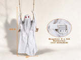 6.6ft Animated Swinging Hanging Ghost Halloween Prop, Sound & Button Activated with Flashing Red 24328914