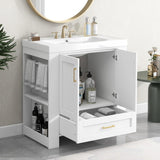 ZUN 30'' Bathroom Vanity with Seperate Basin Sink, Modern Bathroom Cabinet with Double-sided 45032452
