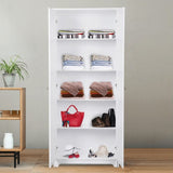 Double Door Five-tier Storage Cabinet White 84785421