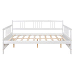 ZUN Full Size Daybed with Support Legs, White 74798954