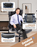 Executive Desk Chair with Thigh Exerciser, Big and Tall Office Chair-Adjustable Lumbar Support for T3697P339130