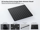 Male NPT Bathtub Shower Faucet Set, Waterfall Tub Faucet with 12-Inch Matte Black Rain Shower Head 98675835