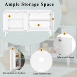 4-Door Sideboard Storage Cabinet Door Shelf for Living Room and Dining Room, Two Large Cabinets N759P192455K