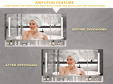 Modern 39x28 inches bathroom cabinets, medicine cabinets with mirrors and LED lights, bathroom 95799541