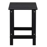 36*36*47cm Single Layer Square HDPE Side Table Black 05086135