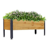 Wood Rectangular Garden Planter Box Raised Bed Outdoor,Planters for Outdoor Plants ,Elevated Herbs 57850929