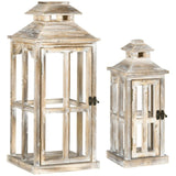 2 packs of 28 "/20" wooden lanterns decorated 96492815