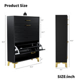 Shoe Storage Cabinet for Entryway, Free Standing Shoe Organizer with 2 Flip Drawers, Hidden Shoe W578124377