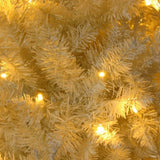 7.5ft Flocking Tied Light Christmas Tree 64917986