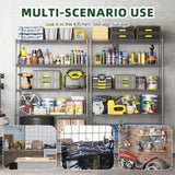 72" H Large Storage Shelves with Wheels, Shelving with Chrome, Adjustable 5 Tier Sturdy T2398P286350