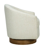 Upholstered Swivel Chair with Wood Base B035P203225