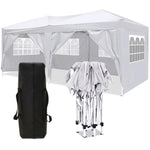 ZUN 10x20Pop Up Canopy Outdoor Portable Party Folding Tent with 6 Removable Sidewalls + Carry Bag + 4pcs 75038455