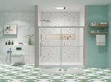 Bypass shower door, sliding door, with 1/4" tempered glass and Polished finish 56-60"x70" W2122131034