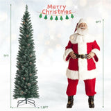 7FT Green Artificial Christmas Tree - 351 Lush Tips, 41 Realistic Pine Cones, Foldable Metal Stand 83960671
