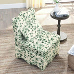 ZUN Flannel single dining chair with soft seat cushion and backrest, no armrests, matching pillow can be W487P221665