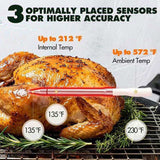 AI Meat Thermometer, 500 ft Long Range Bluetooth Grill Thermometer for Smoker, Oven, BBQ, 94557200