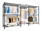 Heavy Duty Garment Rack, Freestanding Closet Organizer, Portable Wardrobe Clothes Rack, Adjustable W3204P318297