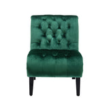 COOLMORE Modern Velvet Armless Accent Living Room Chair / Leisure Chair,Upholstered Fabric Button W39550124