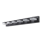 (Same as W1340110609/L2015) Modern 6-Light Black LED Vanity Mirror Light Fixture For Bathrooms And W1340P206830