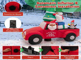 8ft Inflatable Santa Car Decor - Built-in LED Lights, Christmas TreeSnowmenPenguin, Colorful 19474685