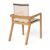 BELFAST DINING CHAIR,Set of 2,Teak Frame Beige Textile N762P240699A