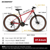 ZUN A27312 Mountain Bike 27.5 Inch Wheels, 21-Speed Mens Womens Trail Commuter City Mountain Bike, W2563P173264