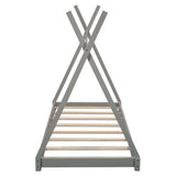 Twin Size House Platform Bed with Triangle Structure,Gray WF283047AAE