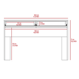 ZUN Acre Writing Computer Desk, Two Drawers -Black B20091889