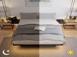Queen Size Bed Frame , Heavy Duty Metal Bed Frame, Quick & Easy Assembly, LED light, No Noise, Black W311P416235