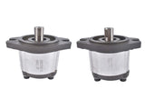 2x Hydraulic Gear Pump Cast Iron Counter-Clockwise & Clockwise 3/4" Keyed Shaft 55431081