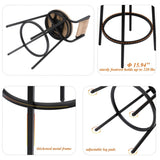 Honey Swivel Bar Stools Paper Rope Handwoven Barstools with Back Set of 2 Rustic Round Counter W1757P144567