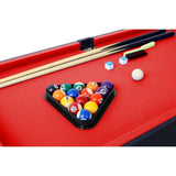 5-in-1 Multi-Game Table - Billiards, Push Hockey, Foosball, Ping Pong, and Basketball black/red 77723643