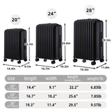 ABS Spinner Wheel Luggage, Carry on Suitcase, with Cup Holder & USB Port & Phone Holder W2787P262957