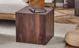 ZUN 16*16*16 Inch Walnut Wood Grain MDF Coffee Table - Luxurious Design, Perfect Living Room Accent.Cube W1151P231617