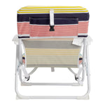 ZUN 56*60*63cm 100kg Oxford Cloth White Iron Frame Beach Chair Color small size 60478162