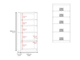 2-Door Bookcase with Upper Shelves B097P296881