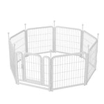 ZUN Dog Playpen 8 Panels 24" Height Heavy Duty Dog Fence Puppy Pen for Large Medium Small Dogs Indoor W368P233994