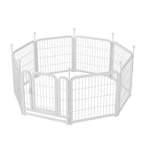 ZUN Dog Playpen 8 Panels 24" Height Heavy Duty Dog Fence Puppy Pen for Large Medium Small Dogs Indoor W368P233994