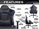 Techni Sport XL Ergonomic Gaming Chair , Blue B031P497730