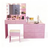 Macaron powder, particleboard with textured melamine finish, 9 drawers, 2 shelves, desktop storage, 40112217