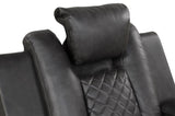 LED & Power Recliner Chair Made With Faux Leather in Gray 659436262294