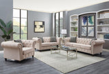 Beige Tufted Accent Chair with Pillow B062P209144
