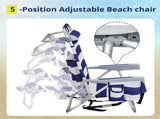 63*65*82cm Short Oxford Cloth Silver White Aluminum Tube Bearing 100kg Beach Chair 13257438